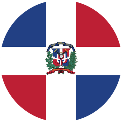 Circle flag vector of Dominican Republic